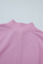 Black Solid Color High Neck Cap Sleeve Loose Top